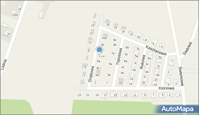 Stare Kupiski, Grabowa, 6b, mapa Stare Kupiski