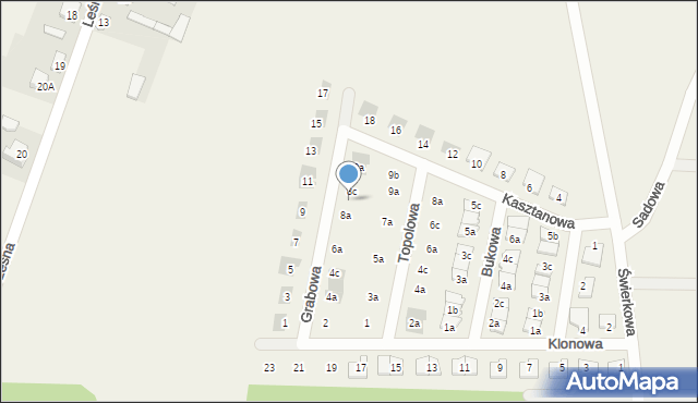 Stare Kupiski, Grabowa, 8b, mapa Stare Kupiski