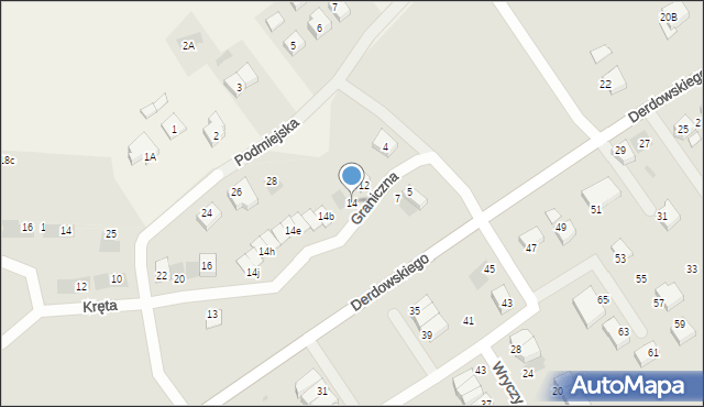 Starogard Gdański, Graniczna, 14, mapa Starogard Gdański