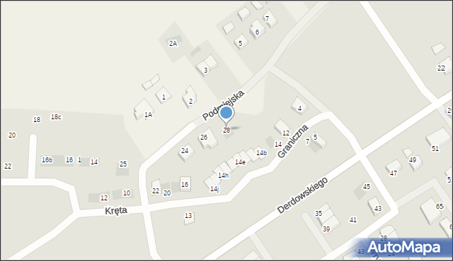 Starogard Gdański, Graniczna, 28, mapa Starogard Gdański