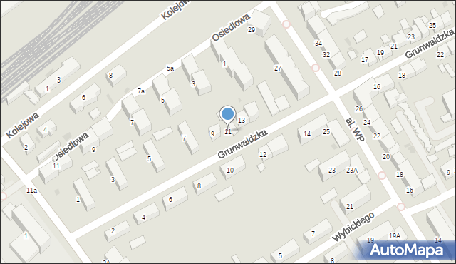 Starogard Gdański, Grunwaldzka, 11, mapa Starogard Gdański