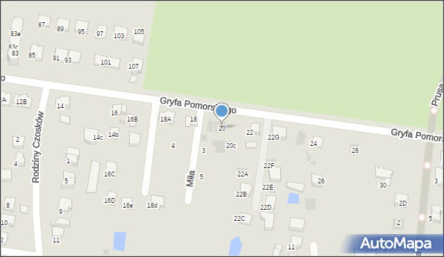 Starogard Gdański, Gryfa Pomorskiego, 20, mapa Starogard Gdański