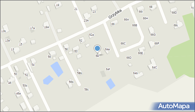 Starogard Gdański, Grzybka Józefa, dh., 64, mapa Starogard Gdański