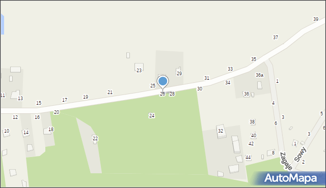 Starowola, Graniczna, 26, mapa Starowola