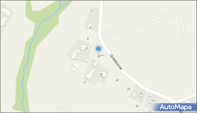 Staszkówka, Graniczna, 14, mapa Staszkówka