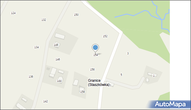 Staszkówka, Graniczna, 154, mapa Staszkówka