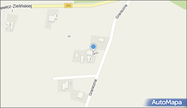 Stawki, Graniczna, 1A, mapa Stawki