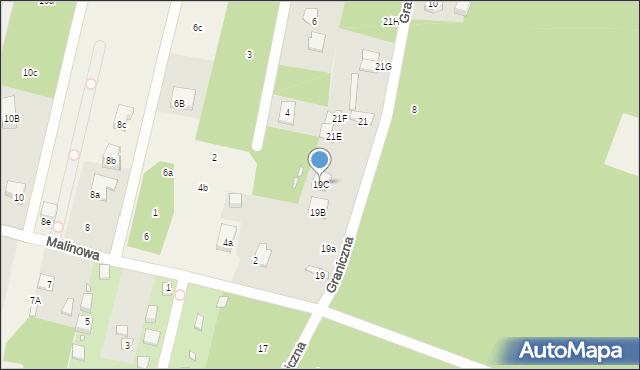 Stefanowo, Graniczna, 19C, mapa Stefanowo