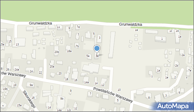 Stegna, Grunwaldzka, 3a, mapa Stegna