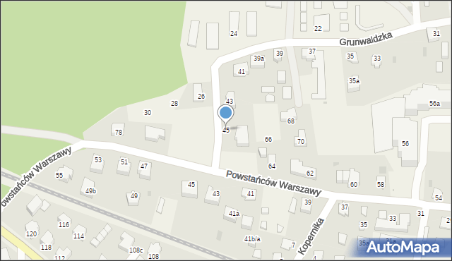 Stegna, Grunwaldzka, 45, mapa Stegna