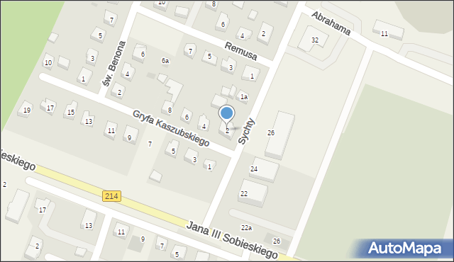 Stężyca, Gryfa Kaszubskiego, 2, mapa Stężyca