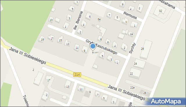 Stężyca, Gryfa Kaszubskiego, 7, mapa Stężyca