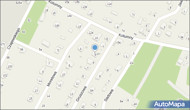 Stróża, Gruszowa, 3, mapa Stróża