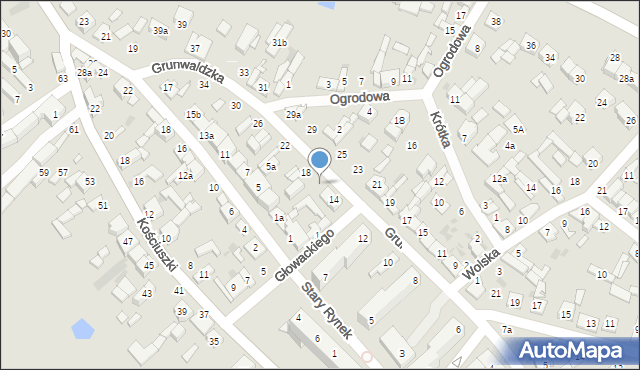 Stryków, Grunwaldzka, 16, mapa Stryków