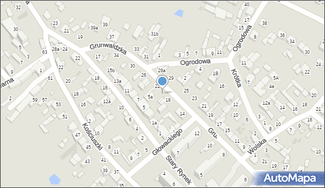 Stryków, Grunwaldzka, 20, mapa Stryków