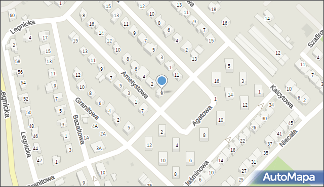 Strzegom, Granitowa, 9, mapa Strzegom