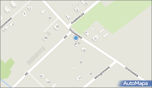 Strzegom, Gronowska, 30, mapa Strzegom