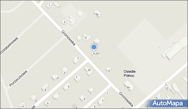 Strzegom, Gronowska, 7, mapa Strzegom