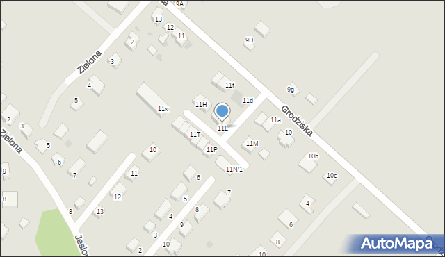 Strzelce Krajeńskie, Grodziska, 11L, mapa Strzelce Krajeńskie