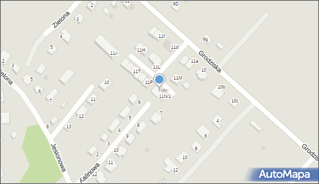 Strzelce Krajeńskie, Grodziska, 11N/2, mapa Strzelce Krajeńskie