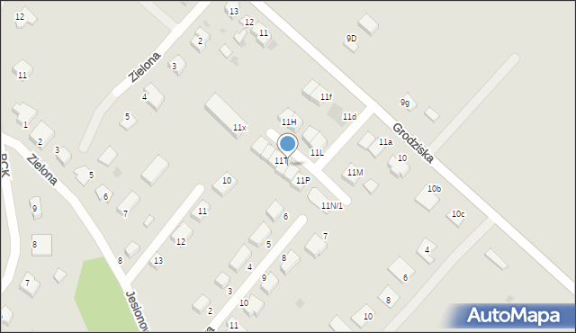 Strzelce Krajeńskie, Grodziska, 11s, mapa Strzelce Krajeńskie