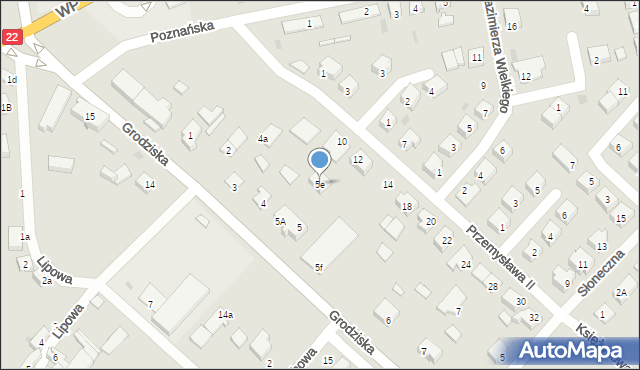 Strzelce Krajeńskie, Grodziska, 5e, mapa Strzelce Krajeńskie
