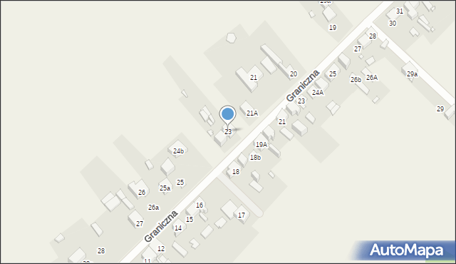 Strzyżowice, Graniczna, 23, mapa Strzyżowice