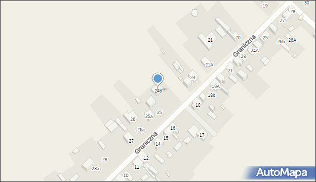 Strzyżowice, Graniczna, 24b, mapa Strzyżowice