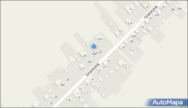 Strzyżowice, Graniczna, 25a, mapa Strzyżowice