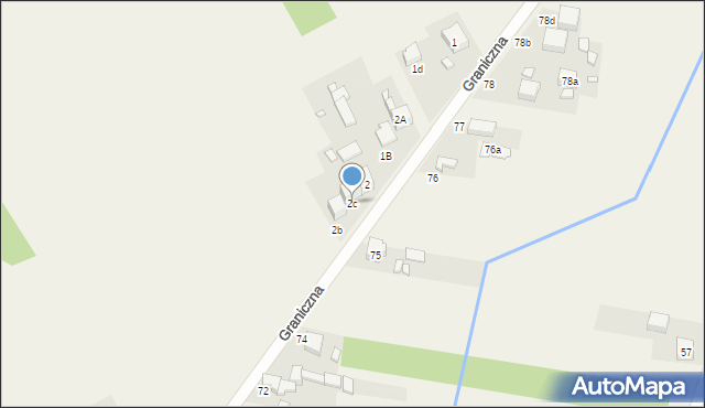 Strzyżowice, Graniczna, 2c, mapa Strzyżowice
