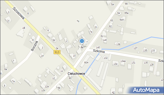 Strzyżowice, Graniczna, 8a, mapa Strzyżowice