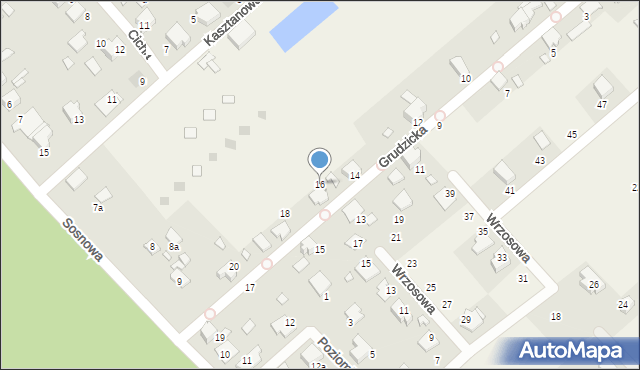 Suchy Bór, Grudzicka, 16, mapa Suchy Bór