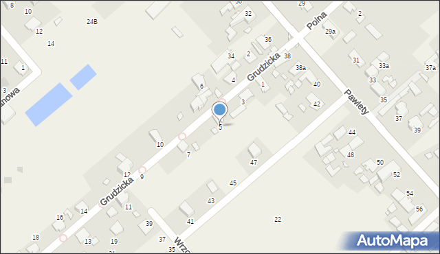Suchy Bór, Grudzicka, 5, mapa Suchy Bór