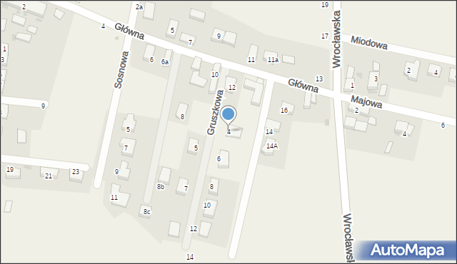 Suchy Dwór, Gruszkowa, 4, mapa Suchy Dwór