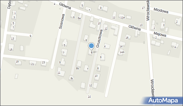 Suchy Dwór, Gruszkowa, 5, mapa Suchy Dwór