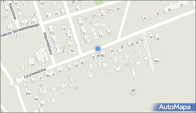 Sulejów, Grunwaldzka, 20, mapa Sulejów