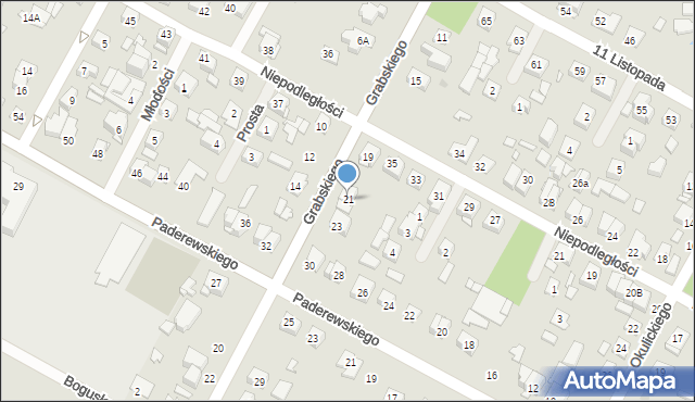 Sulejówek, Grabskiego, 21, mapa Sulejówek