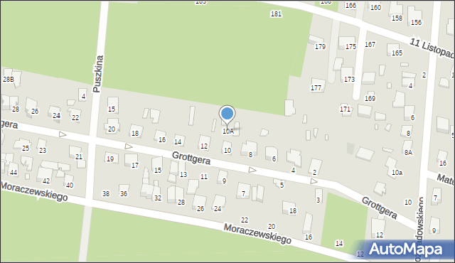 Sulejówek, Grottgera Artura, 10A, mapa Sulejówek