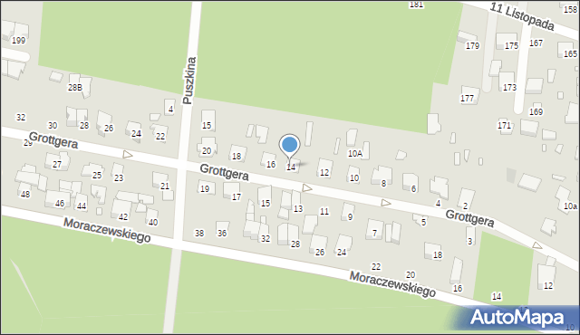 Sulejówek, Grottgera Artura, 14, mapa Sulejówek