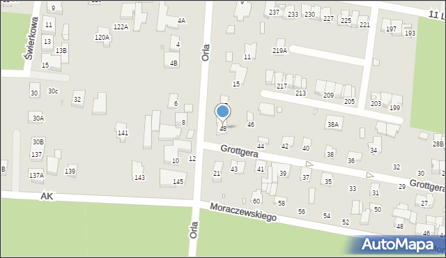 Sulejówek, Grottgera Artura, 48, mapa Sulejówek