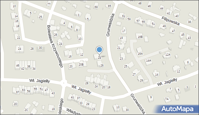 Suwałki, Grunwaldzka, 24, mapa Suwałk