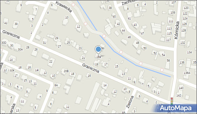 Swarzędz, Graniczna, 19a, mapa Swarzędz