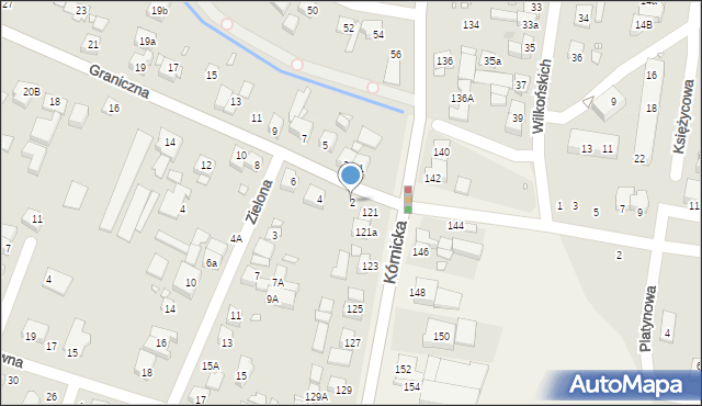 Swarzędz, Graniczna, 2, mapa Swarzędz