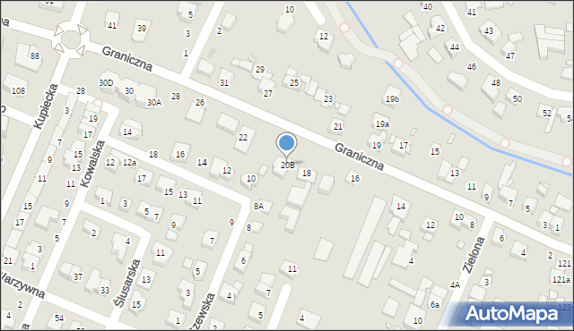 Swarzędz, Graniczna, 20B, mapa Swarzędz