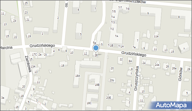 Swarzędz, Grudzińskiego Zygmunta, 16, mapa Swarzędz