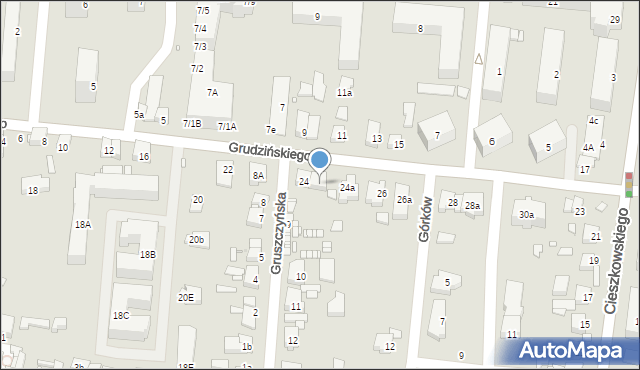 Swarzędz, Grudzińskiego Zygmunta, 24b, mapa Swarzędz