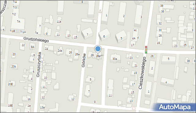 Swarzędz, Grudzińskiego Zygmunta, 28a, mapa Swarzędz