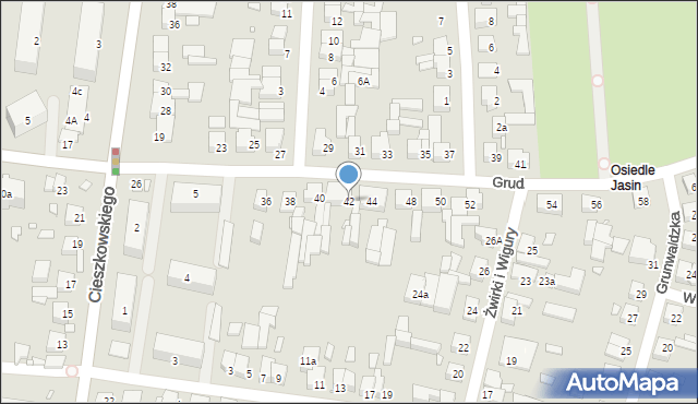 Swarzędz, Grudzińskiego Zygmunta, 42, mapa Swarzędz