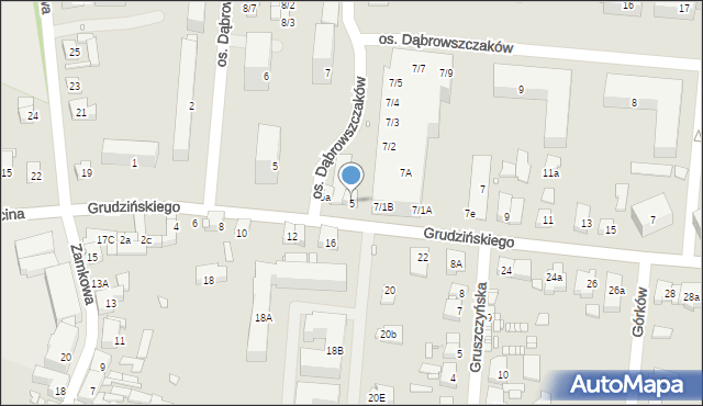 Swarzędz, Grudzińskiego Zygmunta, 5, mapa Swarzędz