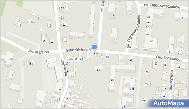 Swarzędz, Grudzińskiego Zygmunta, 6, mapa Swarzędz